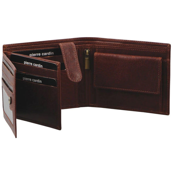 Pierre Cardin Rustic  Leather Tri Fold Wallet