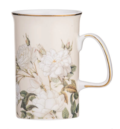 Elegant Rose Mug - Cream