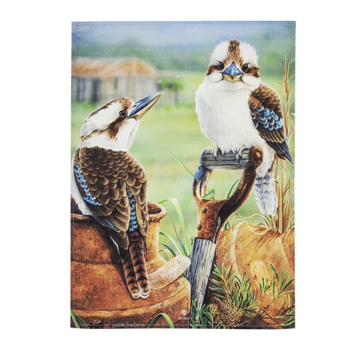 A country Life Tea Towel - Kookaburra