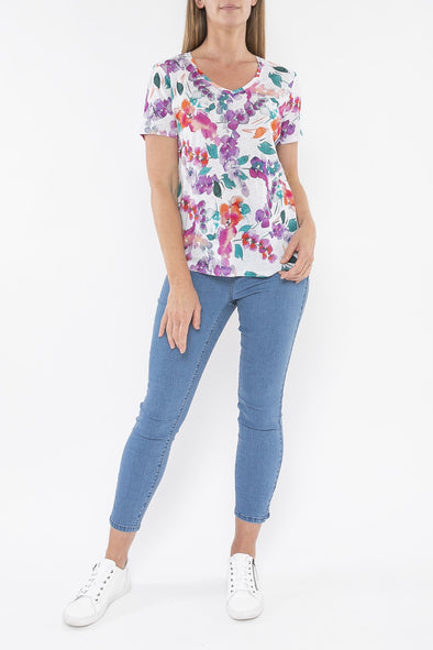 Painterly Floral Tee