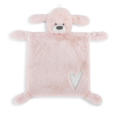 Polly Pink Puppy Blankie with Rattle