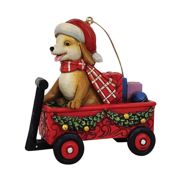 Dog In Wagon Ornament