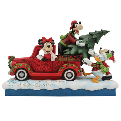 Disney Traditions - Fab 4 With Red Truck & Tree
