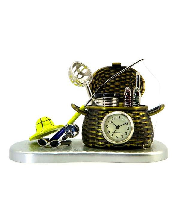 Fishing Clock Desk Decor