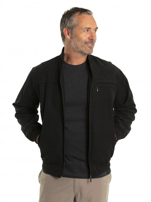 Breakaway Microfibre Bomber Jacket - Black