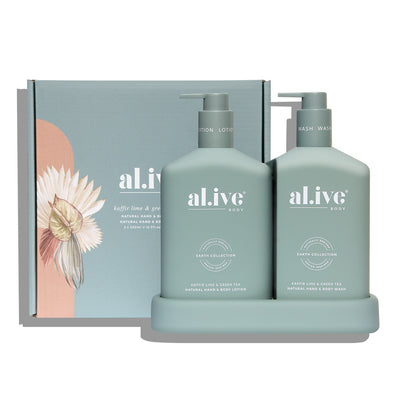 al.ive body Kaffir Lime/Green Tea Hand And Body Wash/Lotion Duo