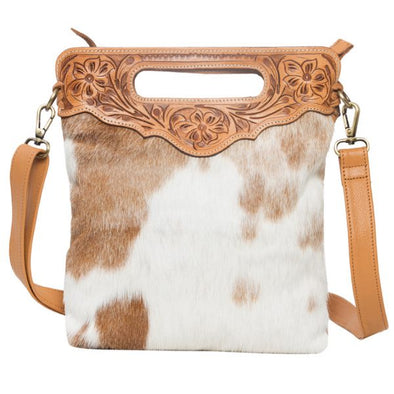 Cali Cowhide Sling Bag With Tooling