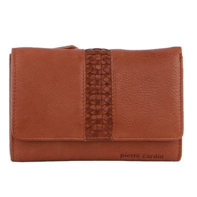 Pierre Cardin Leather Woven Design Trifold Wallet