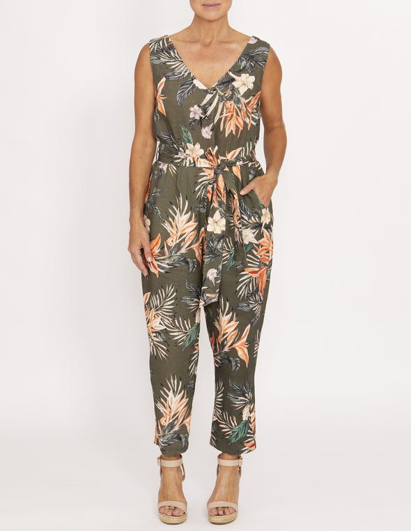 Ping Pong Tropical Print Jumpsuit