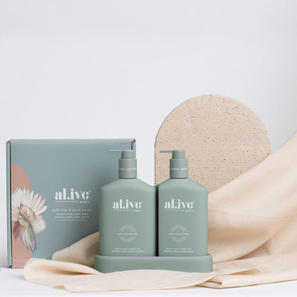 al.ive body Kaffir Lime/Green Tea Hand And Body Wash/Lotion Duo