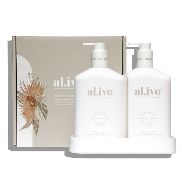 al.ive body Mango And Lychee Hand And Body Wash/Lotion Duo”