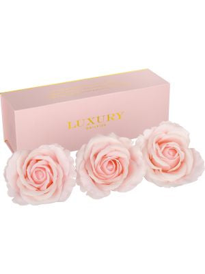 Luxury Rose Petal Soaps - Set of 3 - Pink