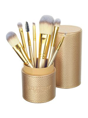 Make Up Brush Set with Travel Case - Gold
