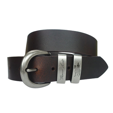 Thomas Cook Silver Twin Keeper Belt - Chocolate
